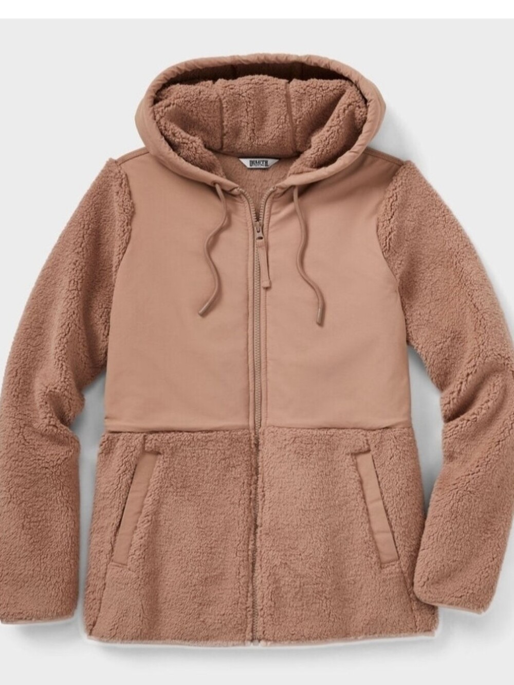 Duluth Women's Fleece Full Zip, XXL, Light Mocha